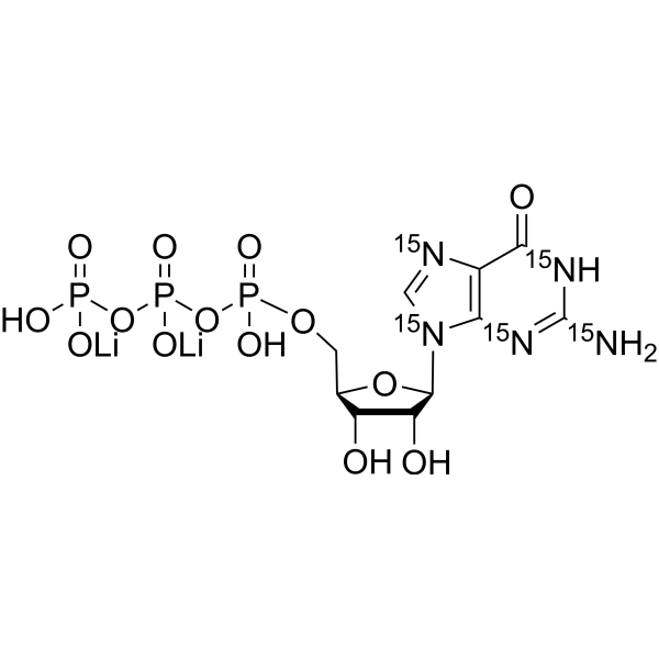Guanosine triphosphate-15N5 dilithium (GTP-15N5 dilithium)